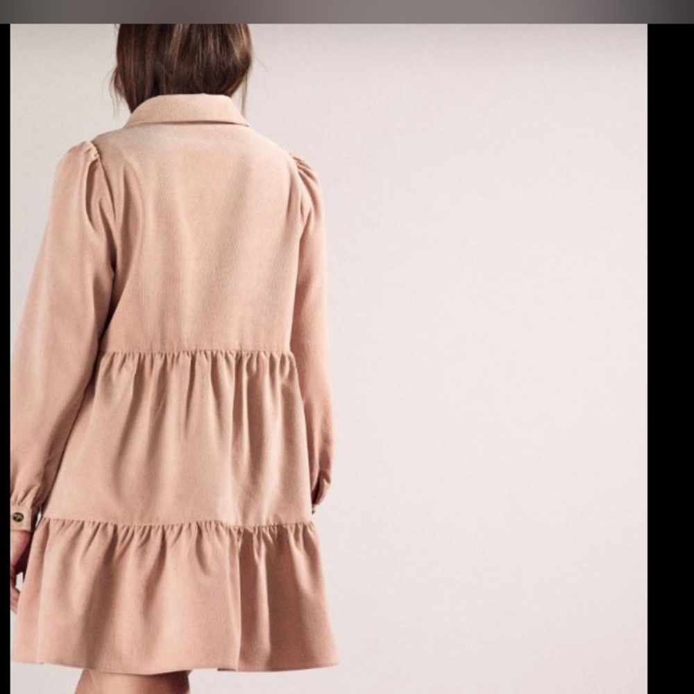 ❗️SOLD❗️Zara Babydoll Corduroy Dress Size S - Picture 3 of 8
